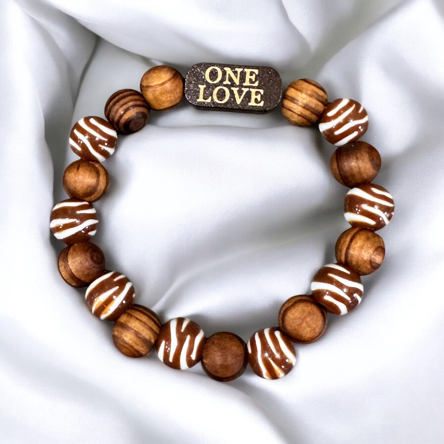 unisex African wood bracelet | name bracelet | encouraging word bracelet