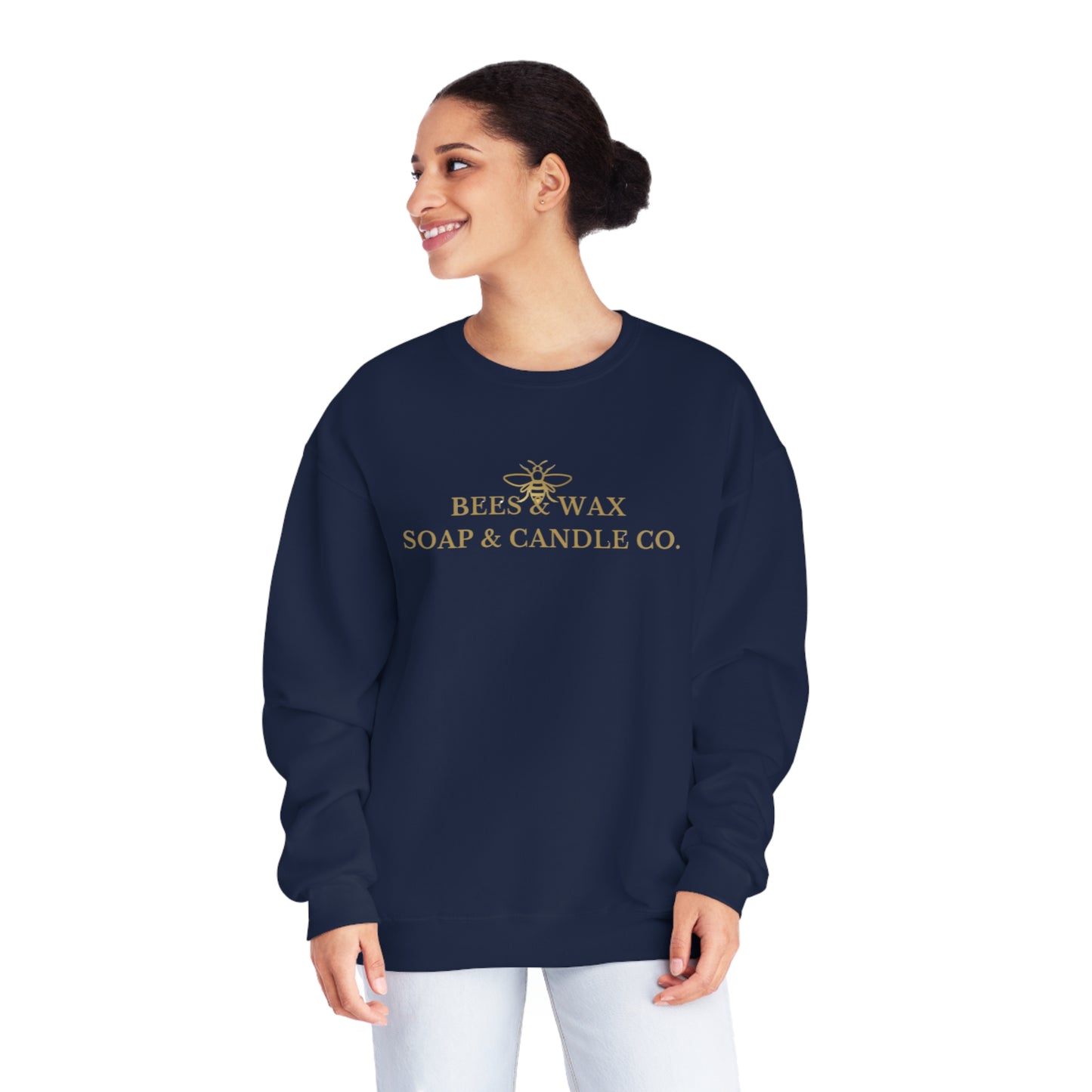 bees & wax logo- crewneck sweatshirt