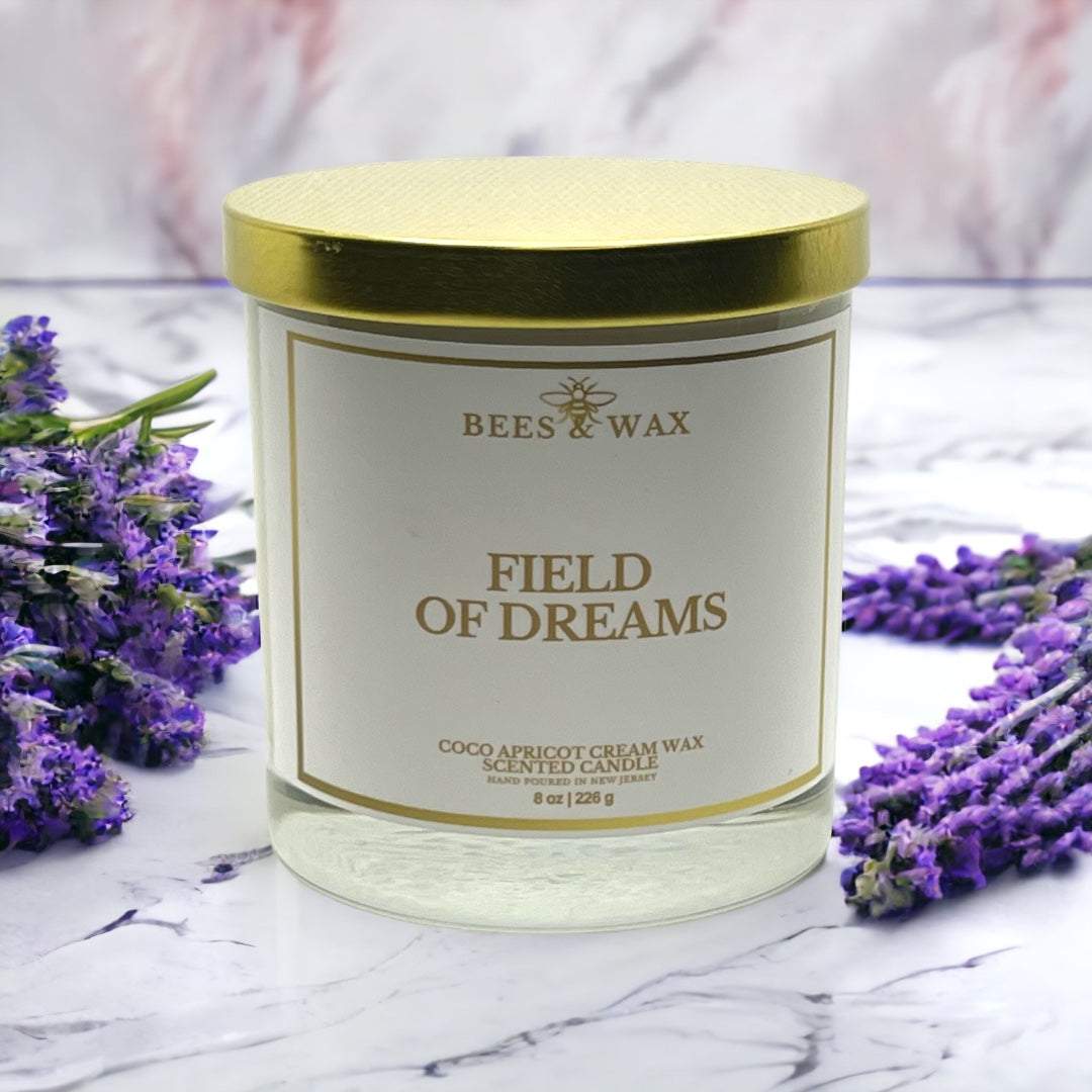 field of dreams | 8 oz wooden wick | ylang ylang, lavender & vetiver