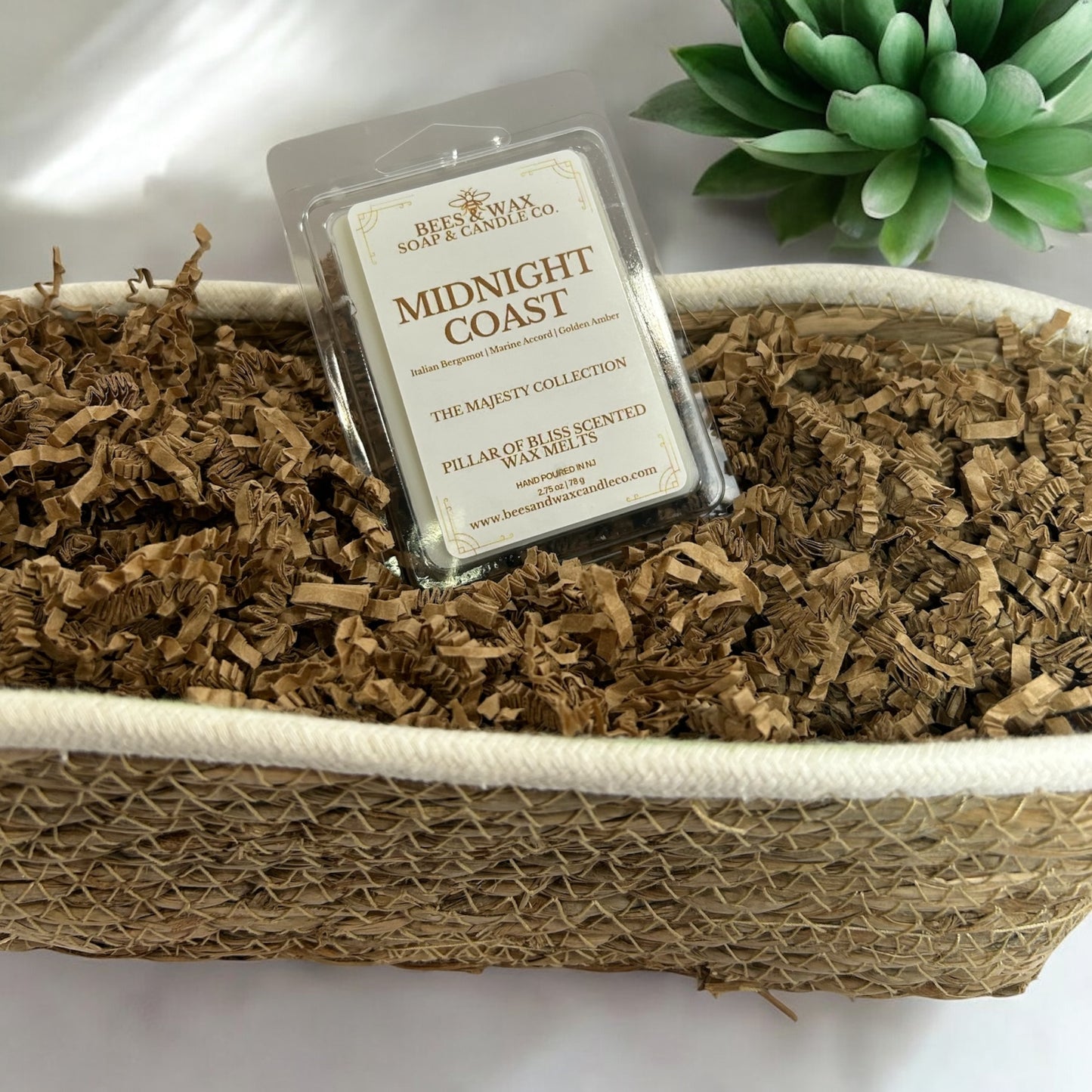midnight coast | 2.75 oz. wax melt | bergamot, marine accord, golden amber