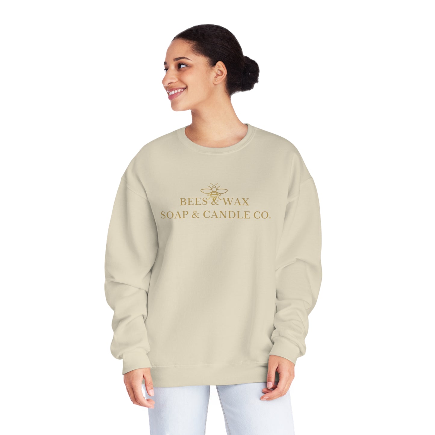 bees & wax logo- crewneck sweatshirt
