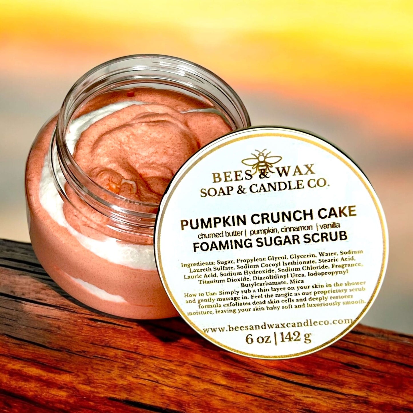 pumpkin crunch cake | foaming sugar scrubs | churned butter, pumpkin, cinnamon, vanilla