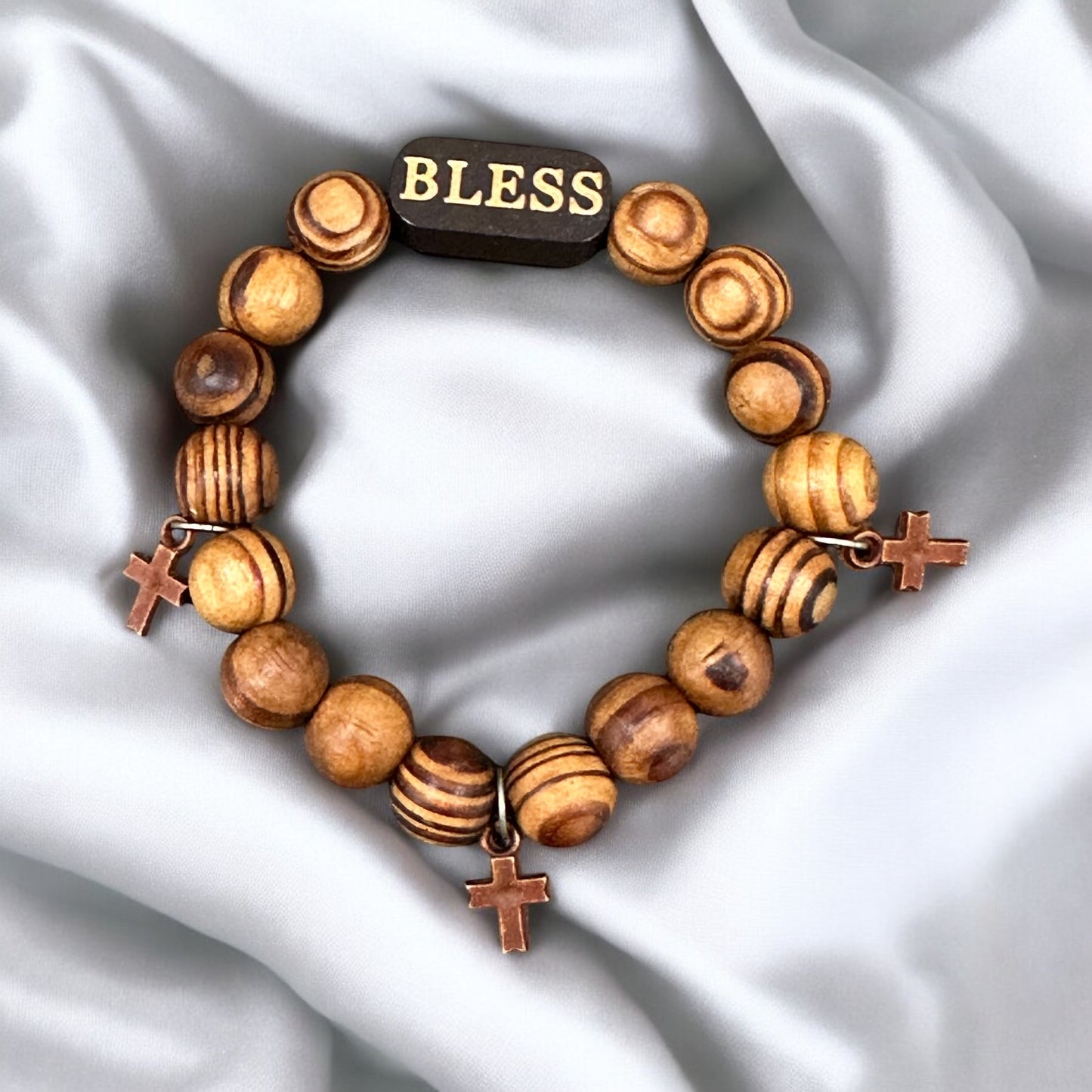 unisex African wood bracelet | name bracelet | encouraging word bracelet