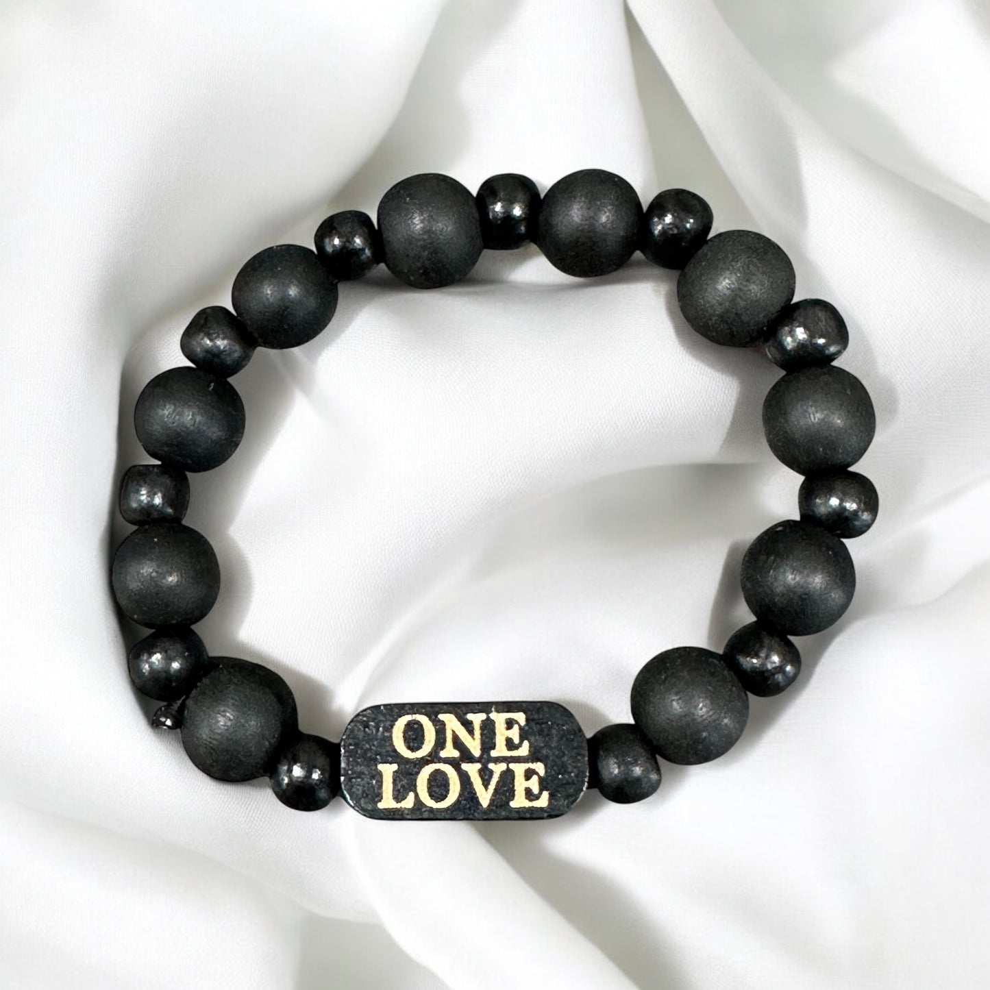 unisex African wood bracelet | name bracelet | encouraging word bracelet
