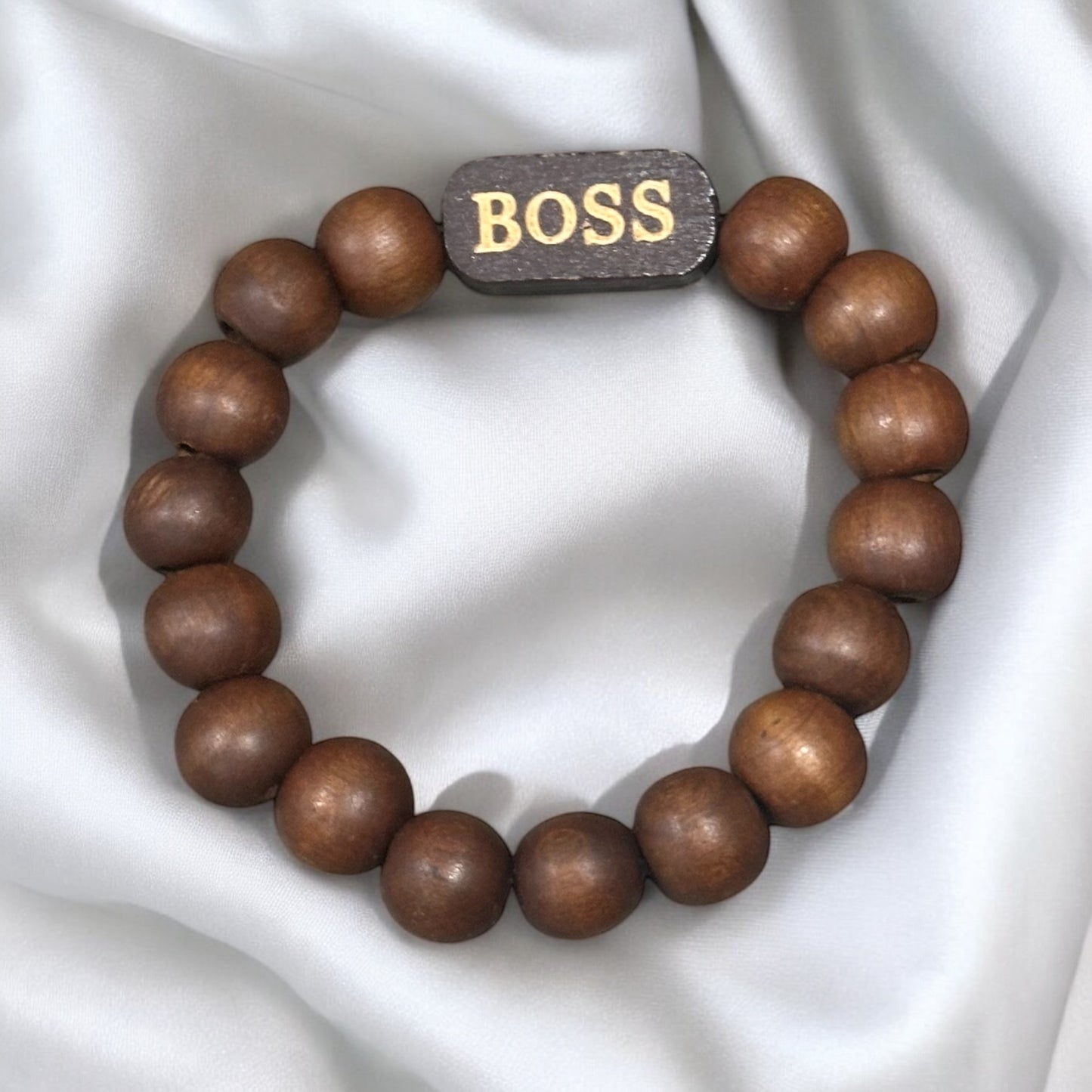 unisex African wood bracelet | name bracelet | encouraging word bracelet