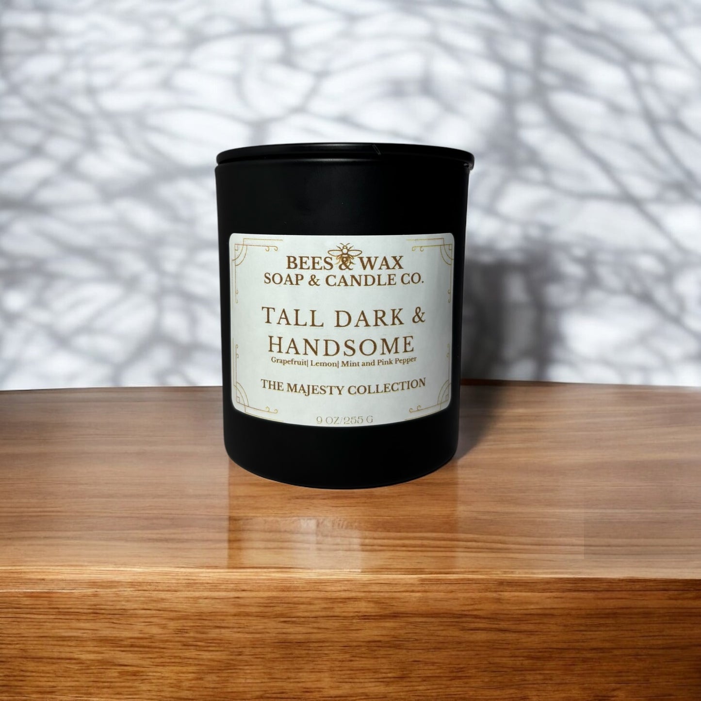 tall dark & handsome | 9 oz wooden wick | grapefruit, bergamot & patchouli