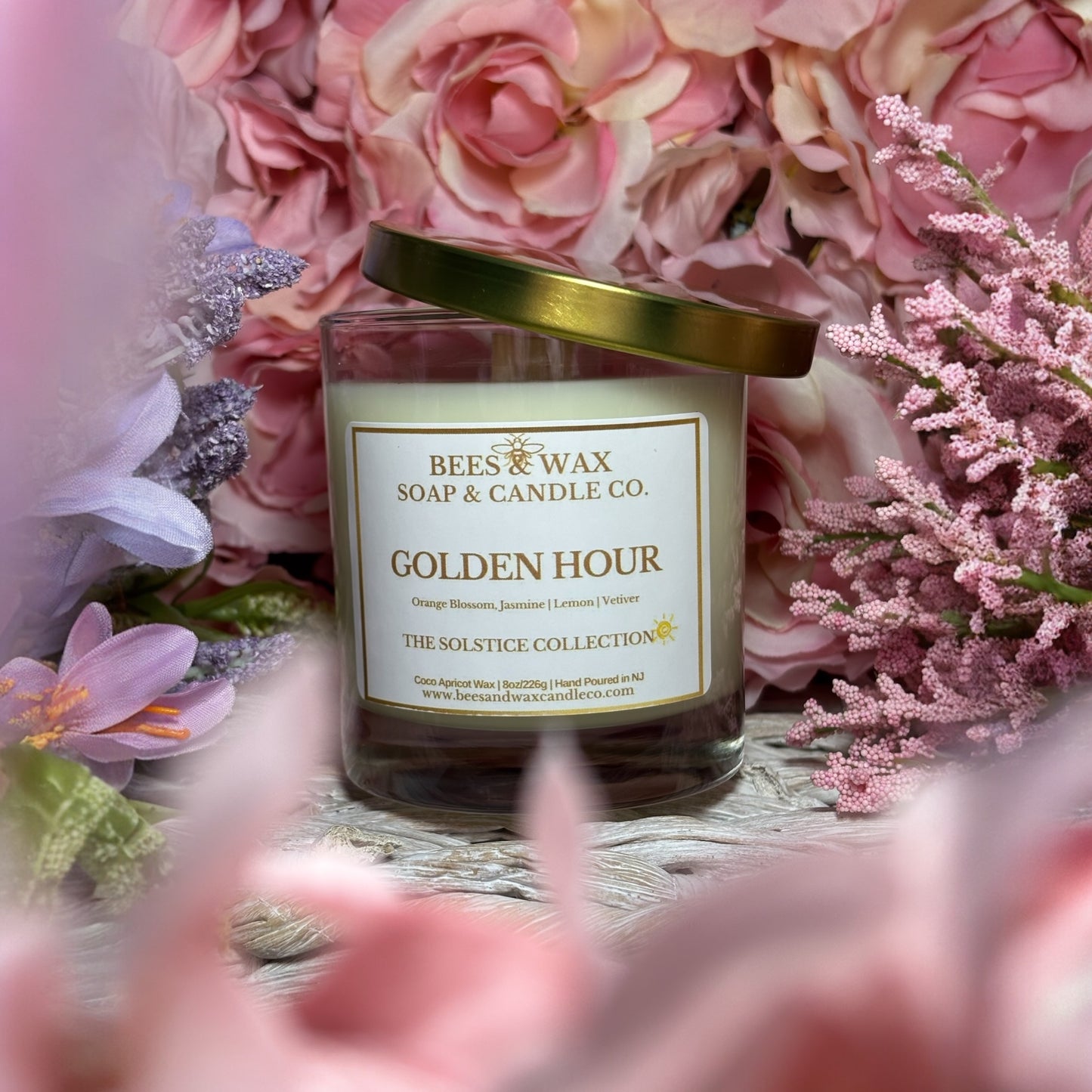 golden hour | 8 oz wooden wick | orange blossom, vetiver & sandalwood