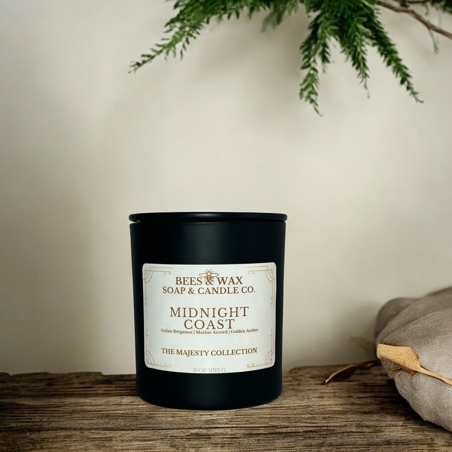 midnight coast | 9 oz wooden wick | italian bergamot, marine accord, golden amber