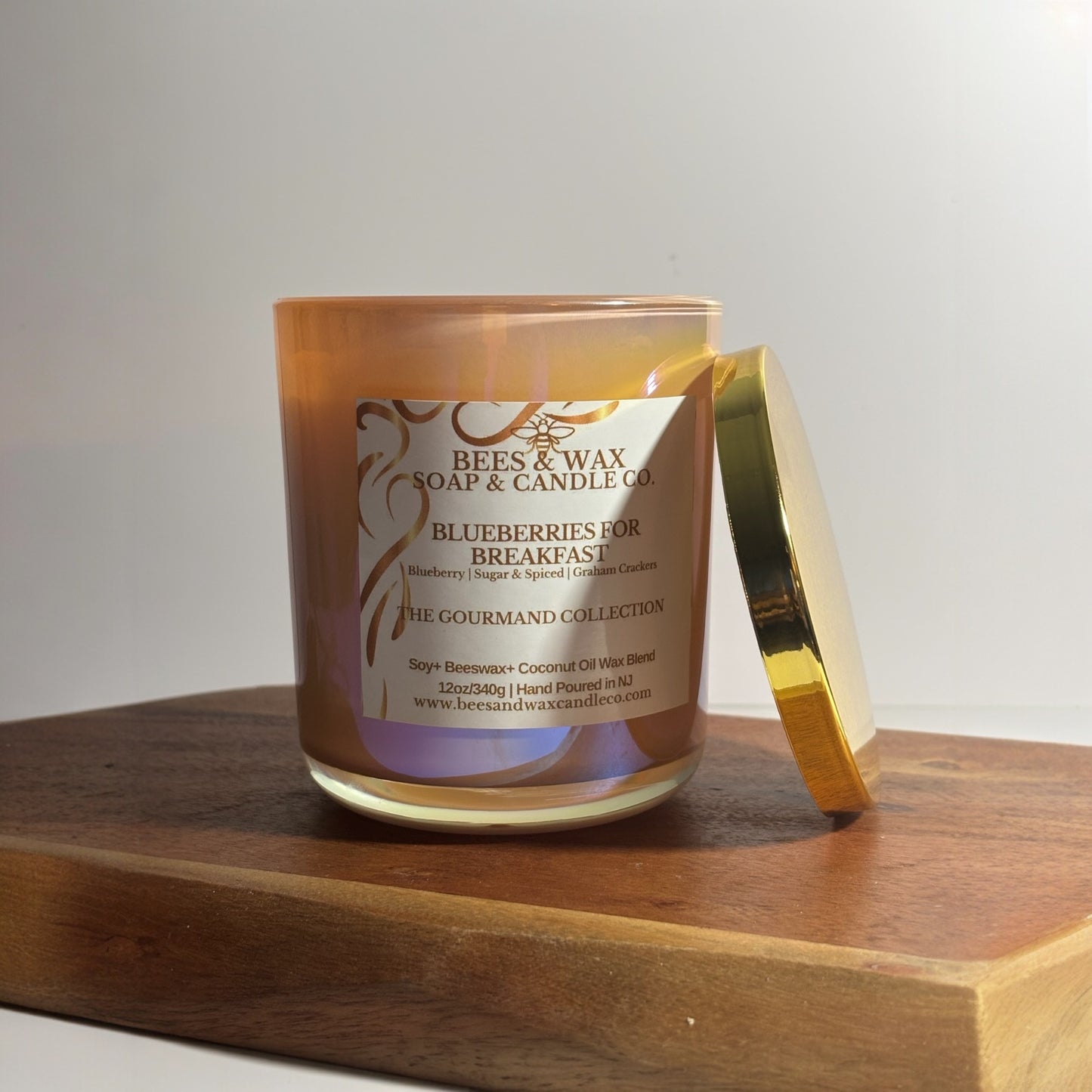 blueberries for breakfast gourmand candles | wooden wick | blueberry, sugar, spiced and graham crackers