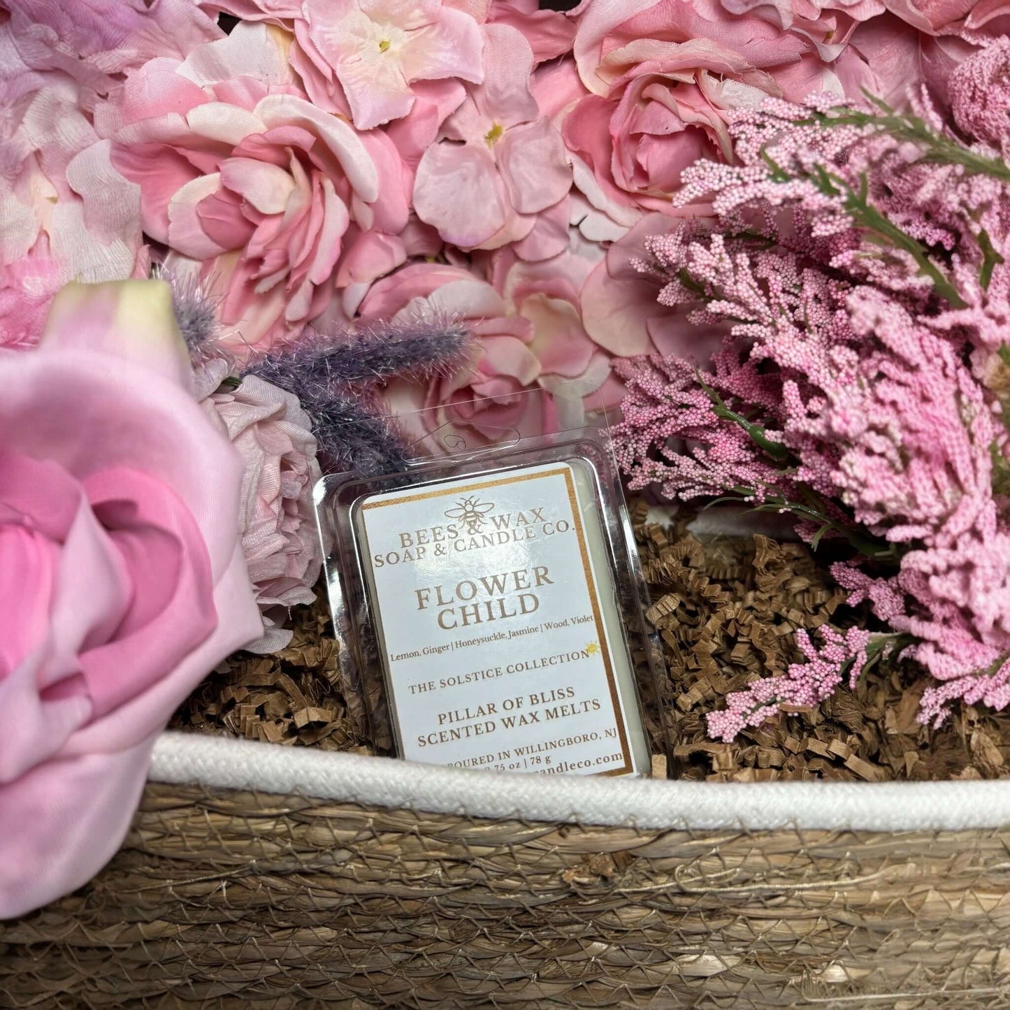 flower child | 2.75 oz. wax melt | lemon, honeysuckle, jasmine & violet