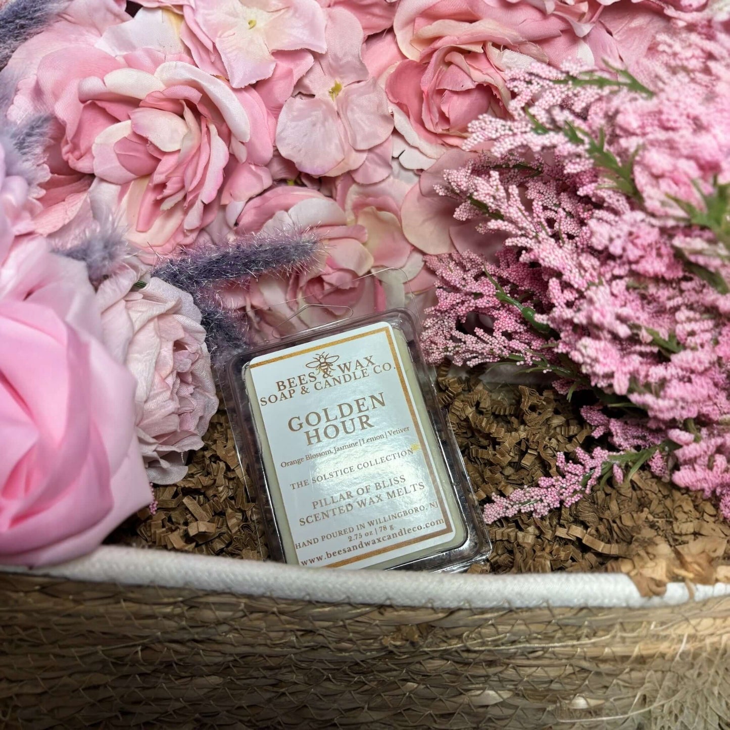 golden hour | 2.75 oz. wax melt | orange blossom, vetiver & sandalwood