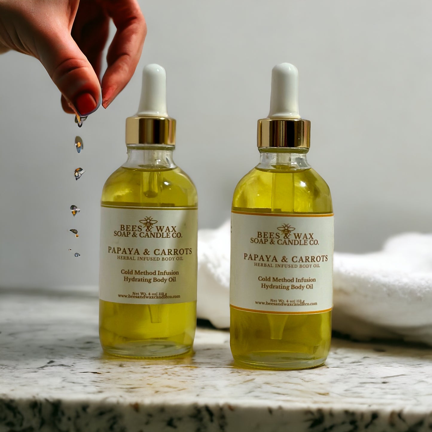 papaya & carrots infused hydrating body oil