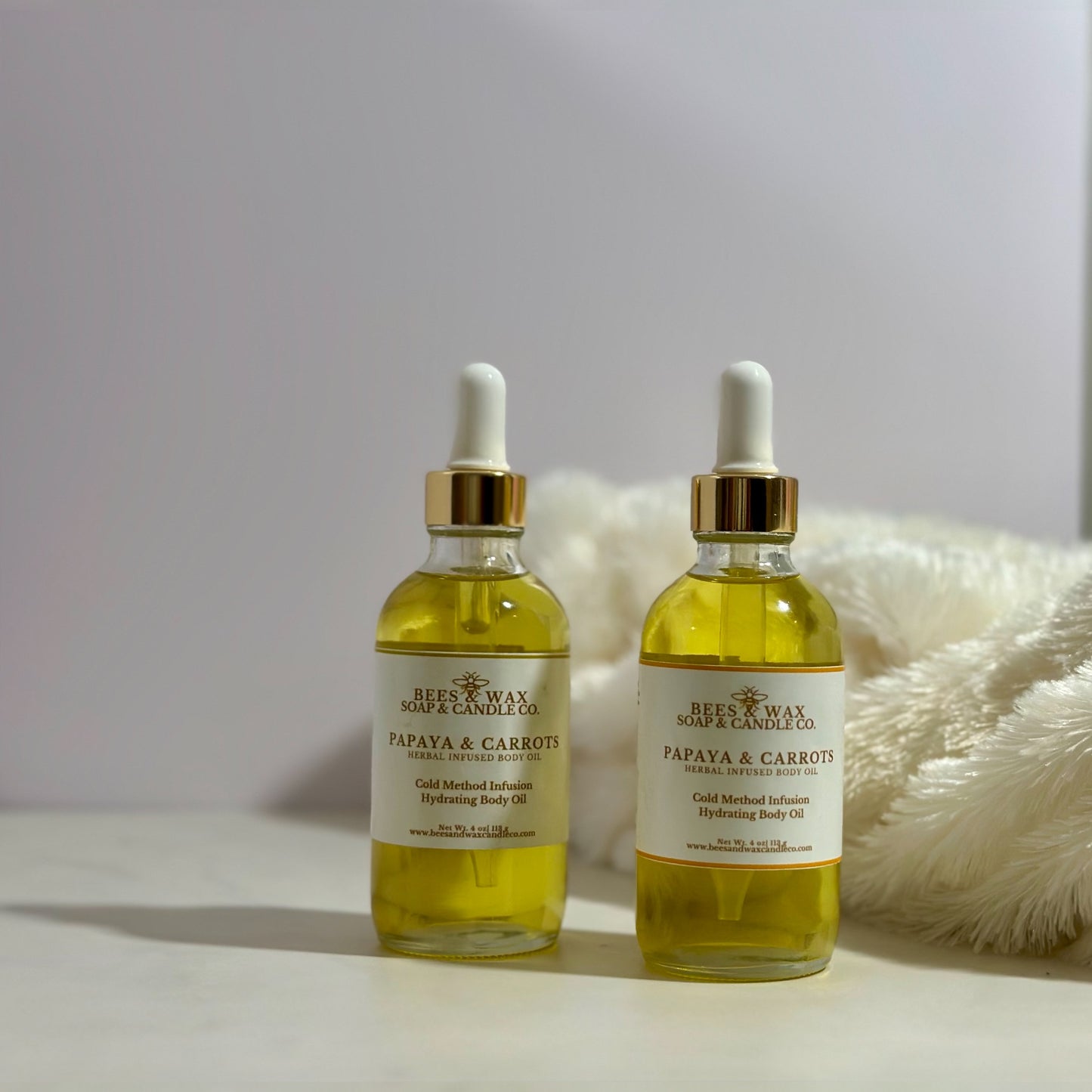 papaya & carrots infused hydrating body oil