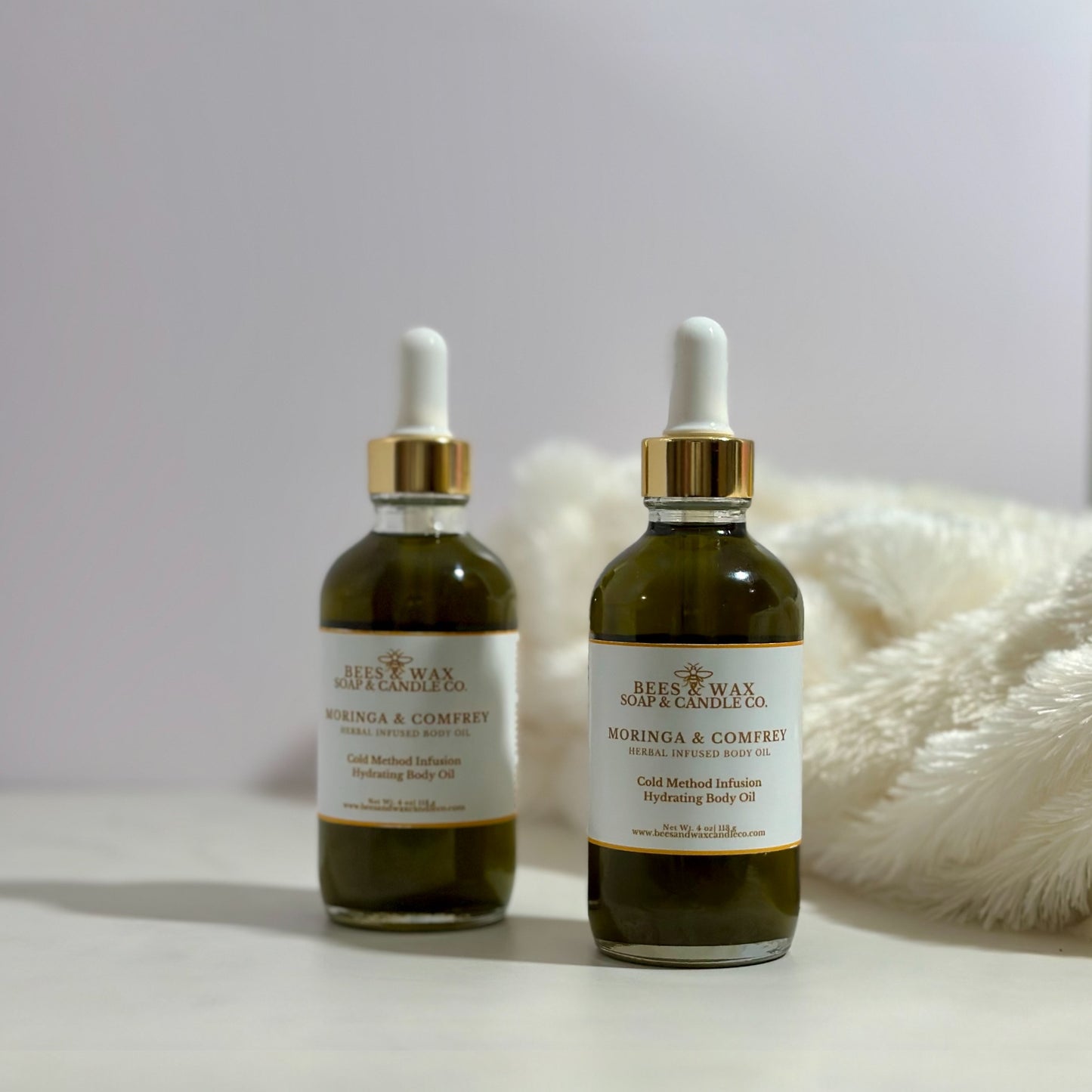 moringa & comfrey herbal infused hydrating body oil