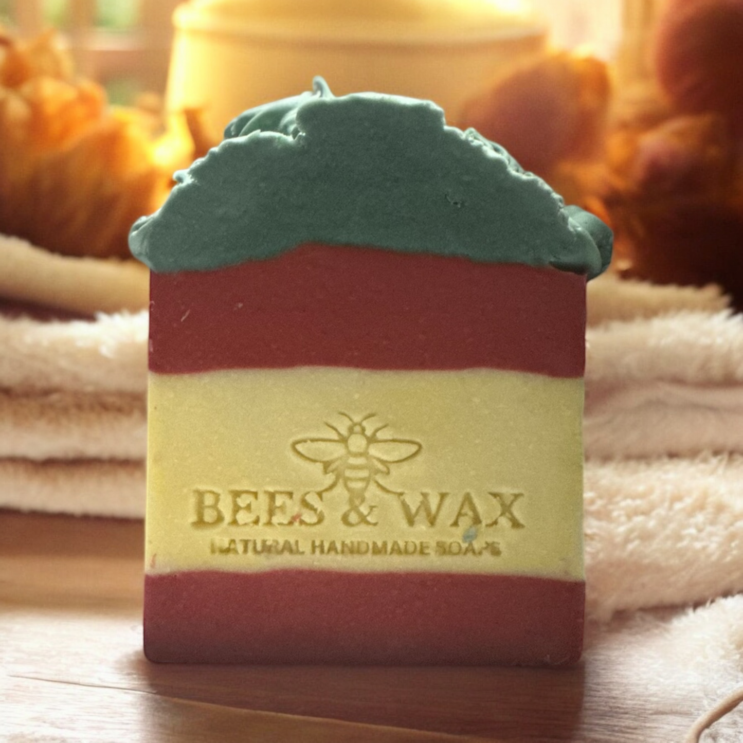 apple picking handcrafted frosted soap