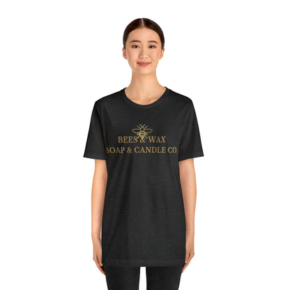 bees & wax logo-short sleeve tee