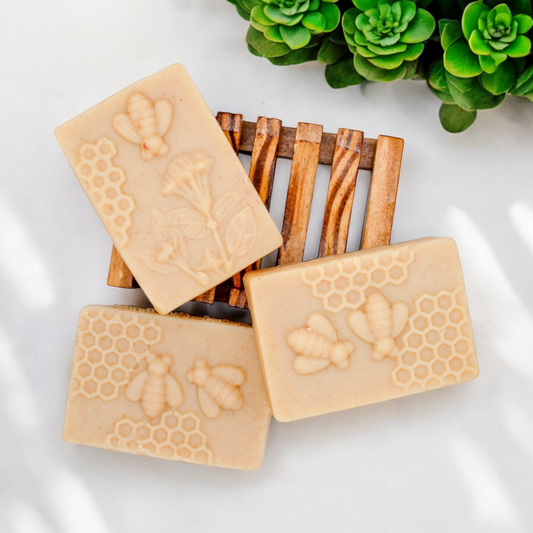 oatmeal, milk & honey natural handcrafted body soap bar