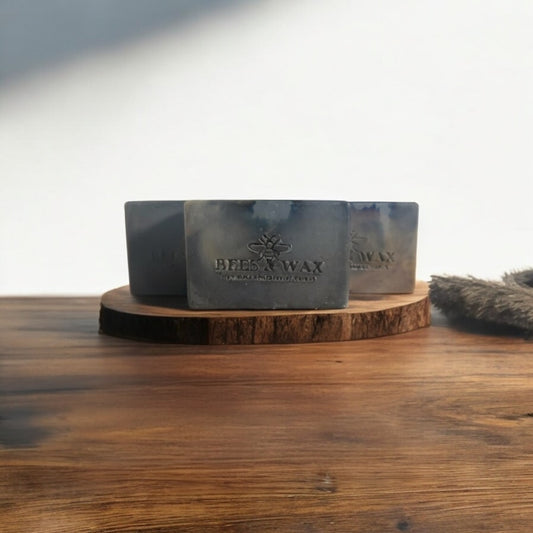 suit and tie | natural handcrafted body soap bar | cypress, vetiver, tobacco leaf, and sandalwood