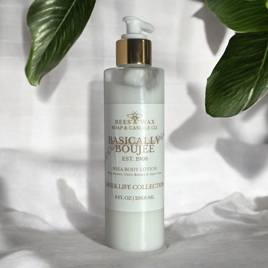 Basically boujee | shea body lotion | tea rose, greens & powder