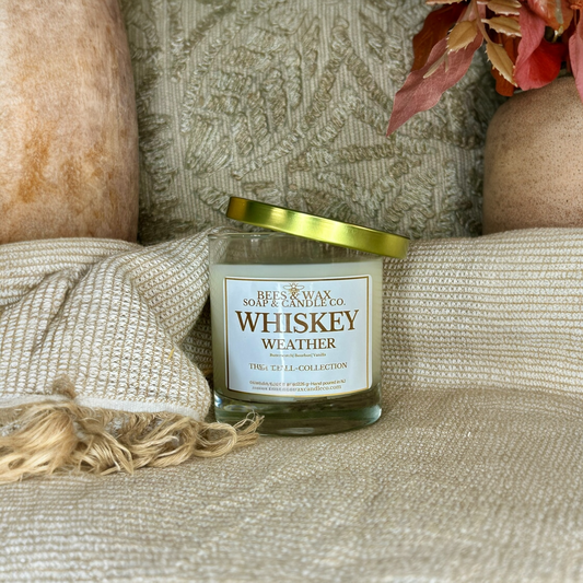 whiskey weather | 8 oz wooden wick | butterscotch, bourbon & vanilla