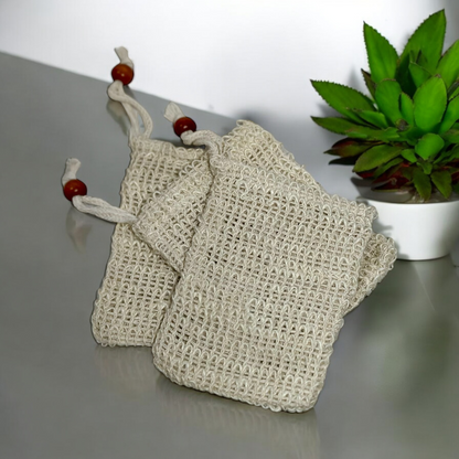 exfoliating soap bag