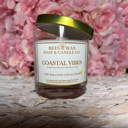 coastal vibes | 8 oz wooden wick | sea salt, sandalwood & dark musk