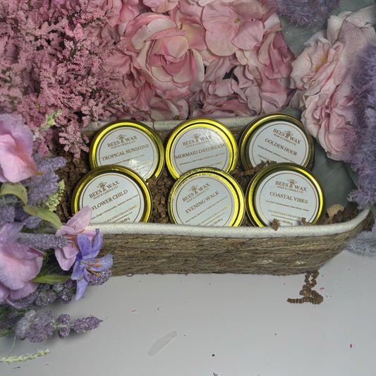 solstice {summer} collection | 12 oz travel tin set | candle sample pack