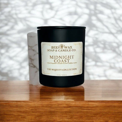 midnight coast | 9 oz wooden wick | italian bergamot, marine accord, golden amber