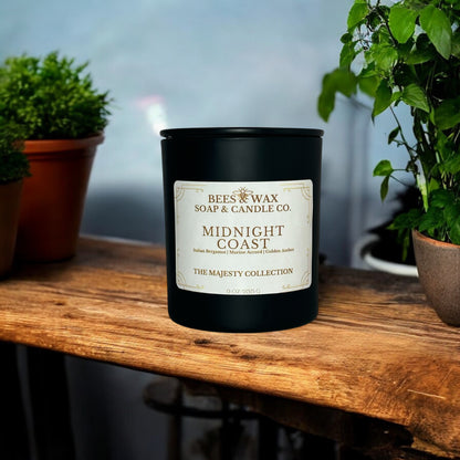 midnight coast | 9 oz wooden wick | italian bergamot, marine accord, golden amber