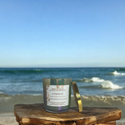 eternelle aromatherapy candles | 12 oz. beeswax candle | magnolia, Frangipani, tobacco & vanilla