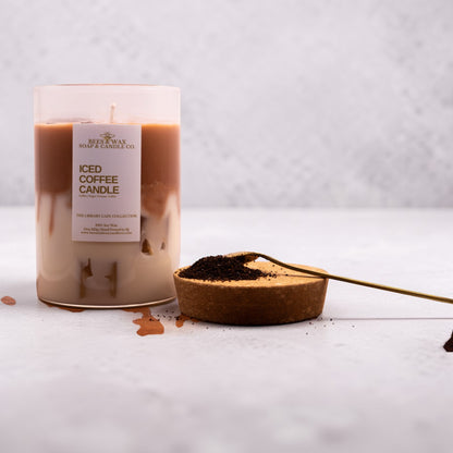 iced coffee candle 15 oz ice coffee | handcrafted realistic ice coffee | made with soy and gel wax