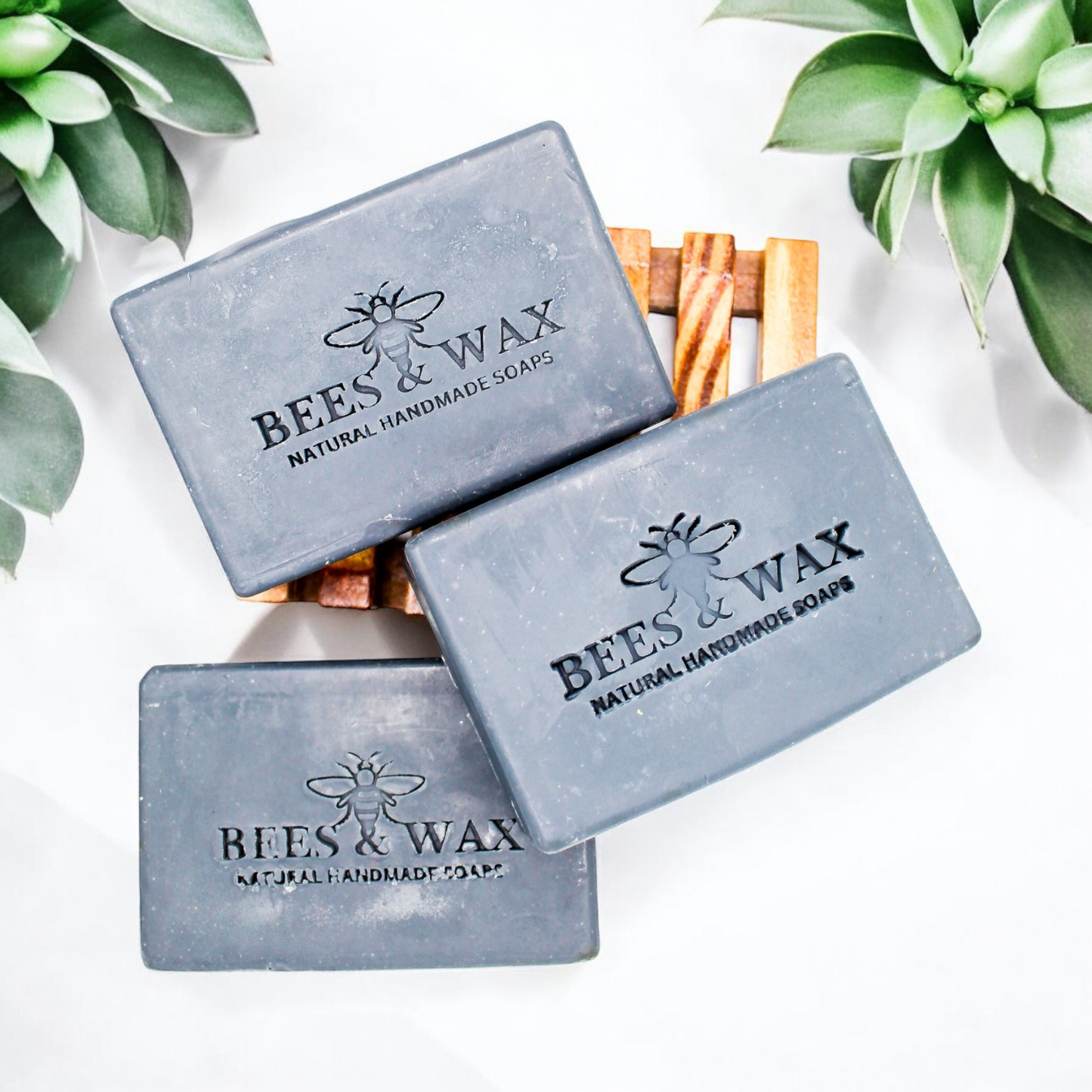 activated charcoal | natural handcrafted body soap bar | lavender + tea tree