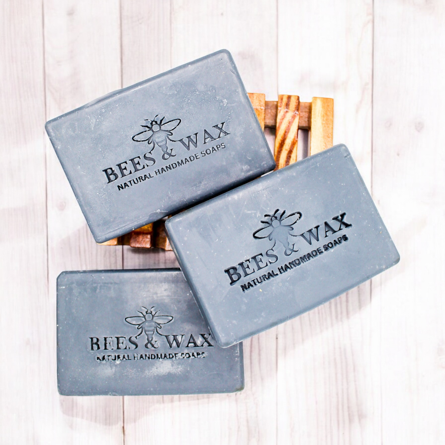 activated charcoal | natural handcrafted body soap bar | lavender + tea tree