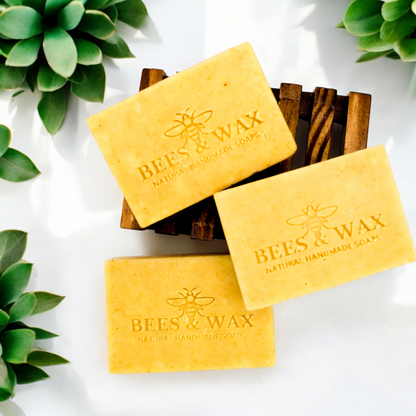 turmeric, lemon & honey natural handcrafted face soap bar