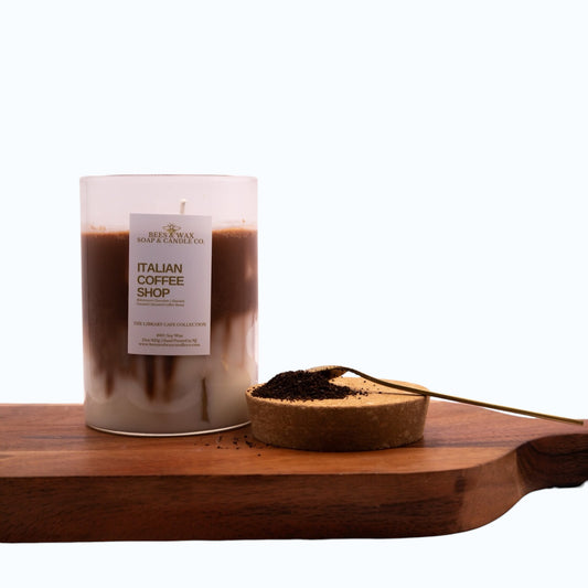Italian coffee shop 15 oz ice coffee candle| handcrafted realistic ice coffee | made with soy and gel wax